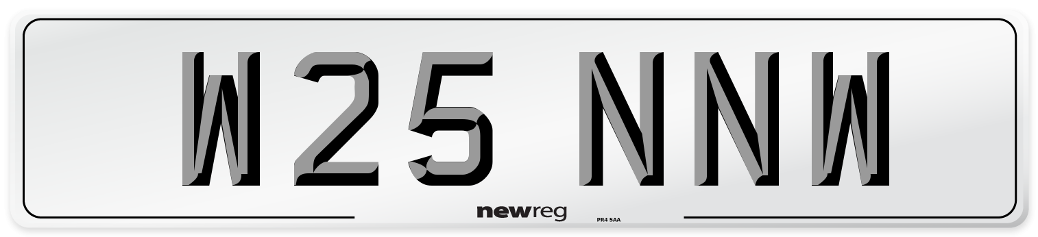 W25 NNW Number Plate from New Reg